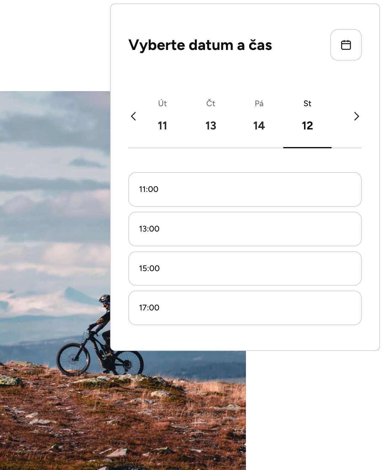 Cabintale timeslot calendar showing bookable sauna sessions