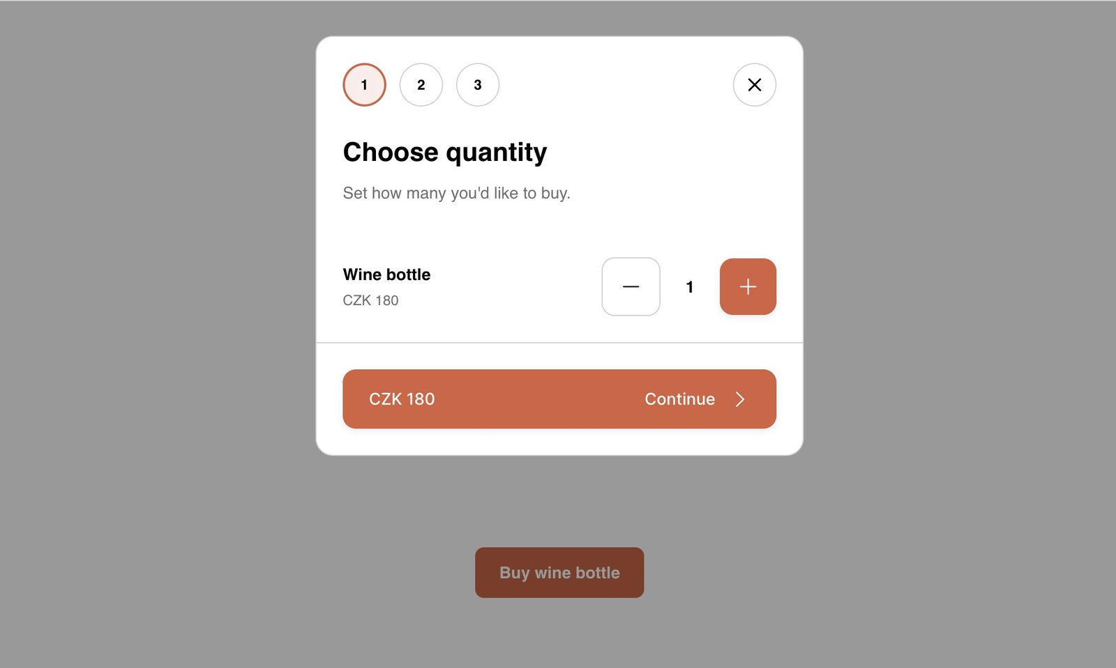 Cabintale products and gift vouchers with a Checkout button